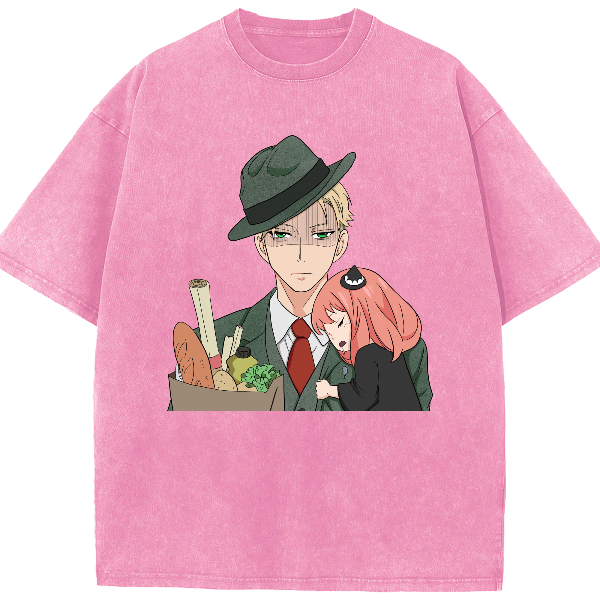 （画像用） SPY×FAMILY间谍家家酒 綿100% ヴィンテージ風 半袖Tシャツ（フロントプリント）